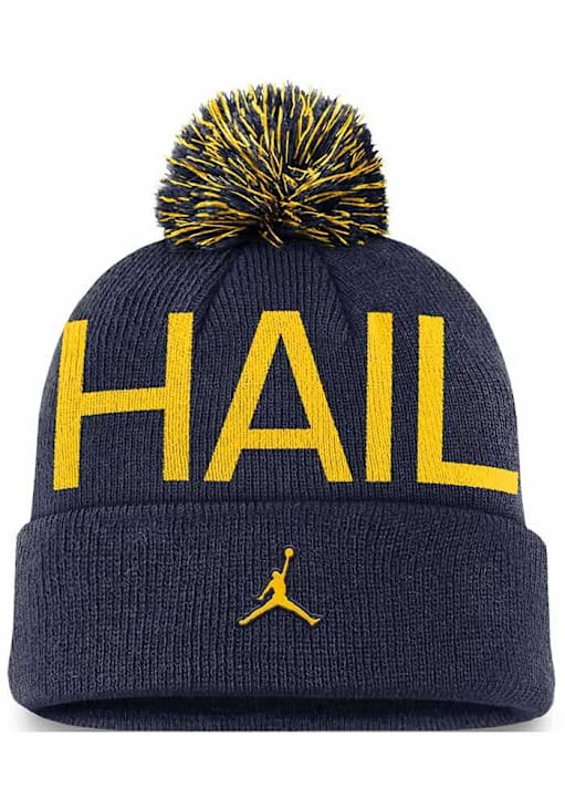 Michigan Wolverines Nike BLUE Jordan Brand Peak Standard Cuff Pom