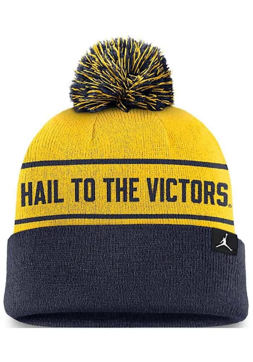 Michigan Wolverines Nike BLUE Jordan Brand Peak Pom Design Mens