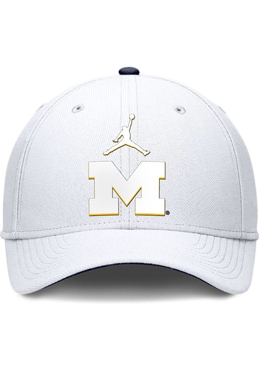 Michigan Wolverines Nike White Jordan Brand Rise Structured Swoosh