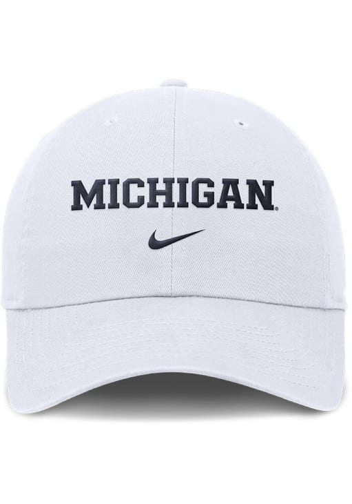 Nike Michigan Wolverines Club Unstructured Tri-Glide Adjustable Hat - White