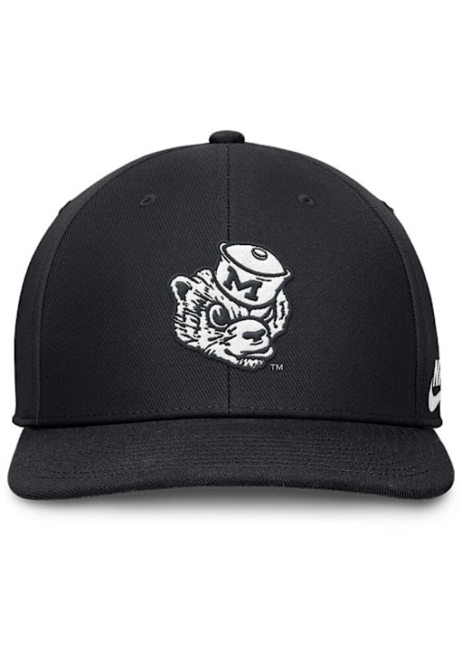 Michigan Wolverines Nike BLACK Dri-Fit Pro Structured Square Bill