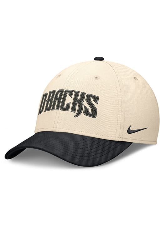 Nike Arizona Diamondbacks Mens Ivory 2T Tonal Statement Swooshflex Flex Hat