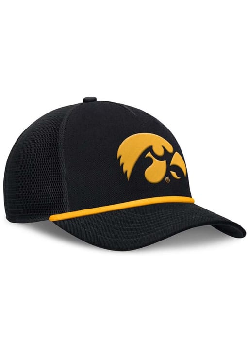Nike Iowa Hawkeyes NIKE RISE PRIMETIME 5P STRUCTURED TRUCKER CAP Adjustable Hat - Black