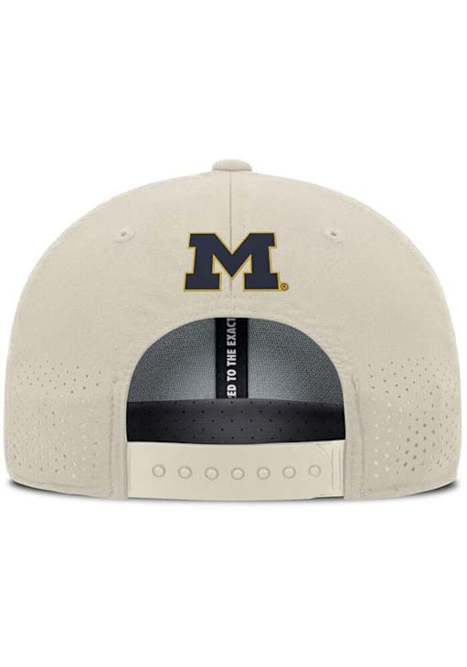 Nike Michigan Wolverines Rise Performance Structured Adjustable Hat - Natural