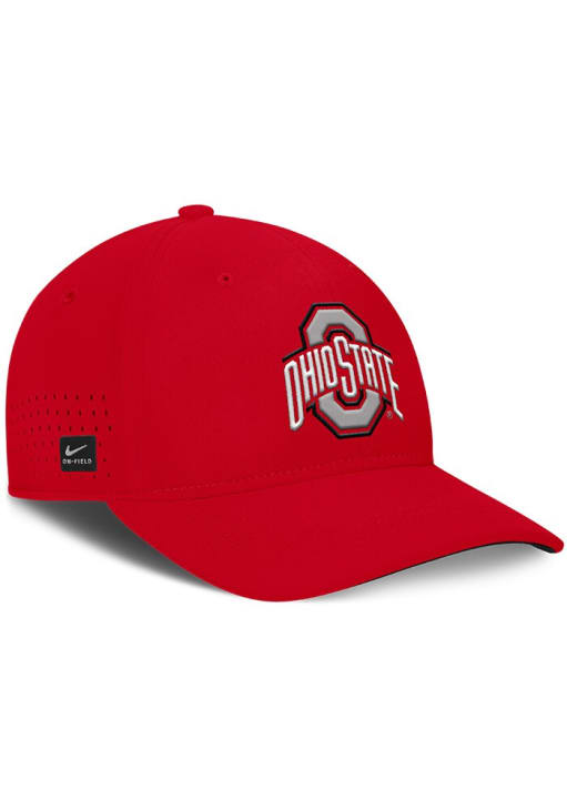 Nike Ohio State Buckeyes Mens Red NIKE DRI-FIT CLUB GAMEDAY STR AEROBILL SWOOSHFLEX CAP Flex Hat