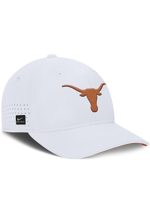 Nike Texas Longhorns Mens White NIKE DRI-FIT CLUB GAMEDAY STR AEROBILL SWOOSHFLEX CAP Flex Hat