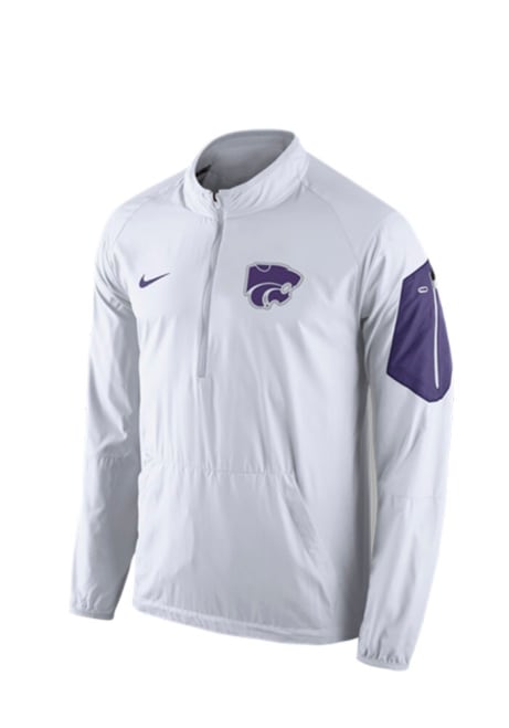 Mens K-State Wildcats White Nike Lockdown Pullover Jackets