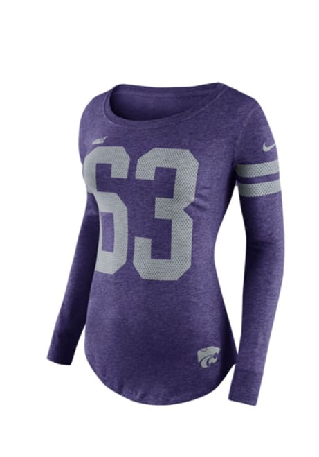 Womens K-State Wildcats Purple Nike Stadium Game Day LS Tee