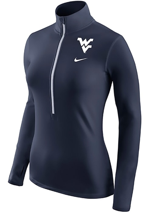 West Virginia Mountaineers Nike Womens Navy Blue Hyperwarm Long Sleeve ...