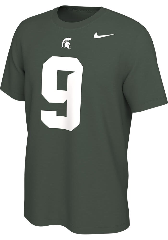 Kenneth Walker III Mens DARKGREEN Michigan State Spartans Name and Kenneth Walker III Mens DARKGREEN Michigan State Spartans Name and