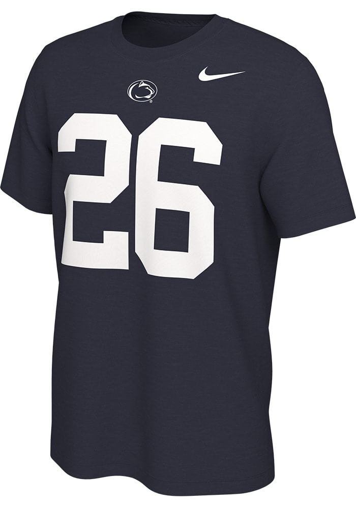 Saquon Barkley Mens NAVY Penn State Nittany Lions Name and Number Football Player T Shirt