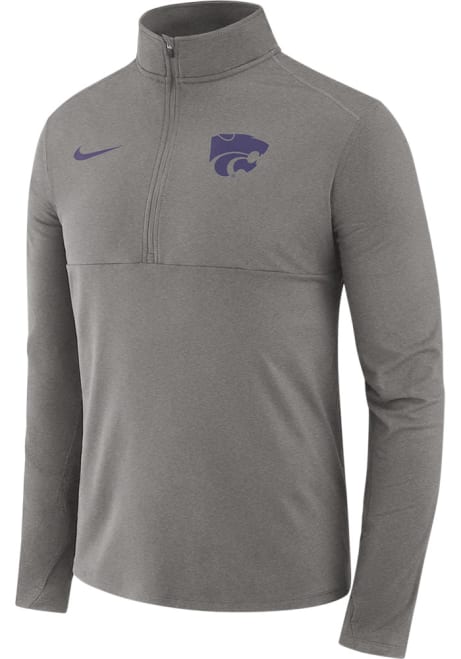 Mens K-State Wildcats Grey Nike Core Performance 1/4 Zip Pullover