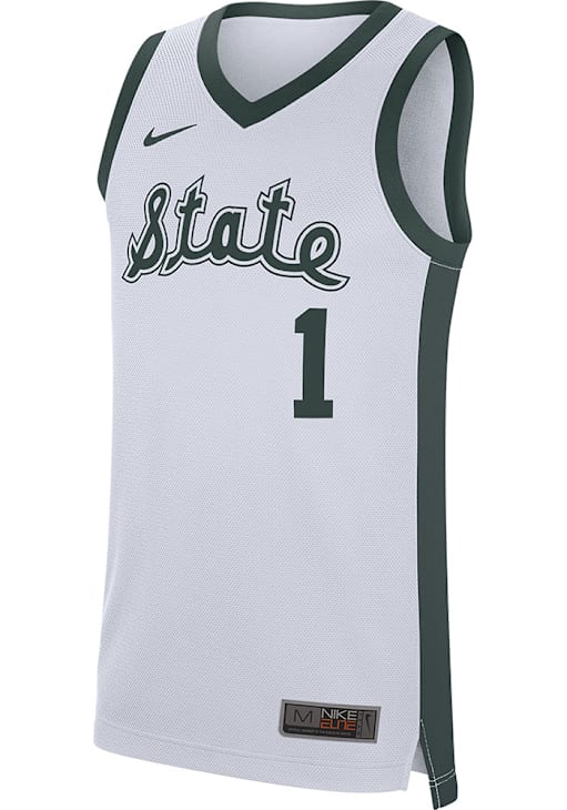 Nike Mens White Michigan State Spartans Replica Retro Basketball