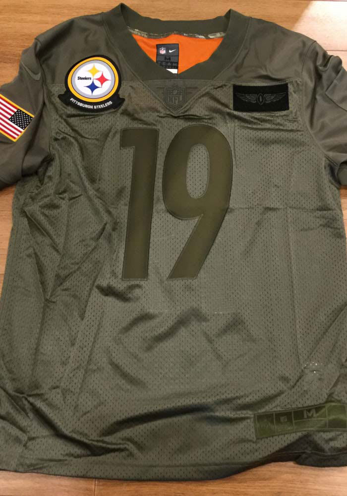 Men's Pittsburgh Steelers Chase Claypool Nike Olive 2021 Salute To Service  Limited Player Jersey