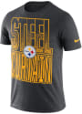 Pittsburgh Steelers Nike Local Verb T Shirt - Charcoal