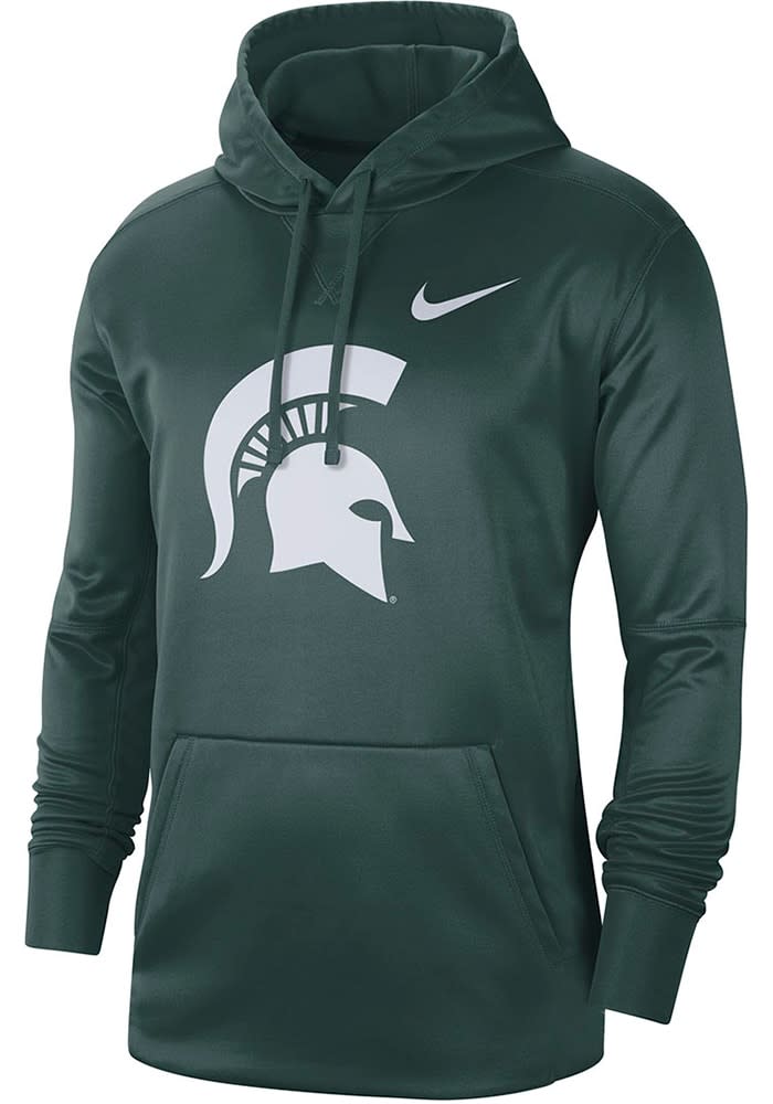 Nike Mens GREEN Michigan State Spartans Therma Style Hoodie