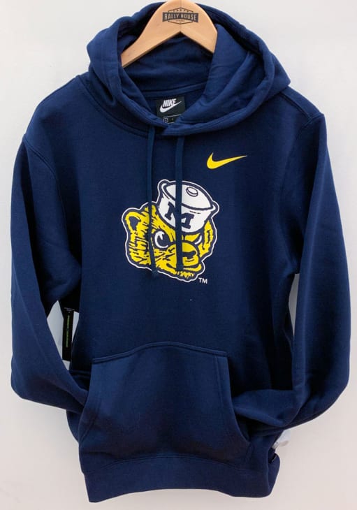 Nike Michigan Wolverines Mens Navy Blue Vault Long Sleeve Hoodie