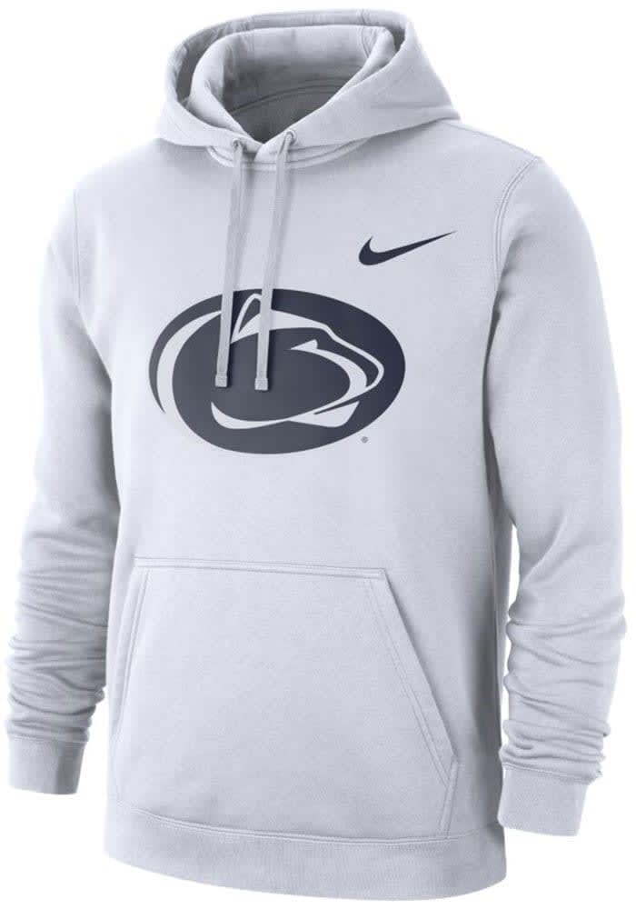 Nike Mens WHITE Penn State Nittany Lions Club Design Hoodie