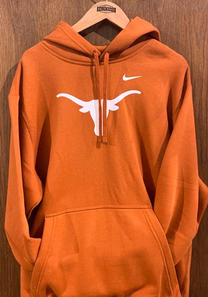 Texas Longhorns NCAA Burnt Orange Black popular Nike Therma Fit Pullover Hoodie Mens XL