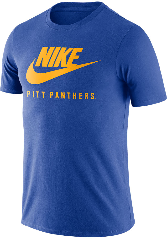 Nike ROYAL HEATHER Pitt Panthers Logo Triblend Short Sleeve T-Shirt