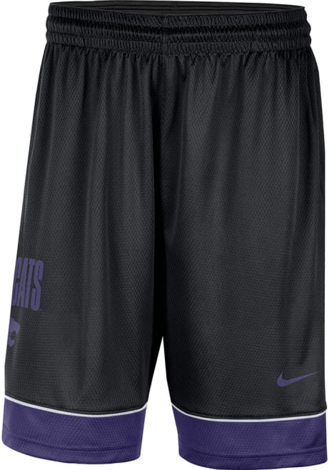 Mens K-State Wildcats Black Nike Fast Break Shorts