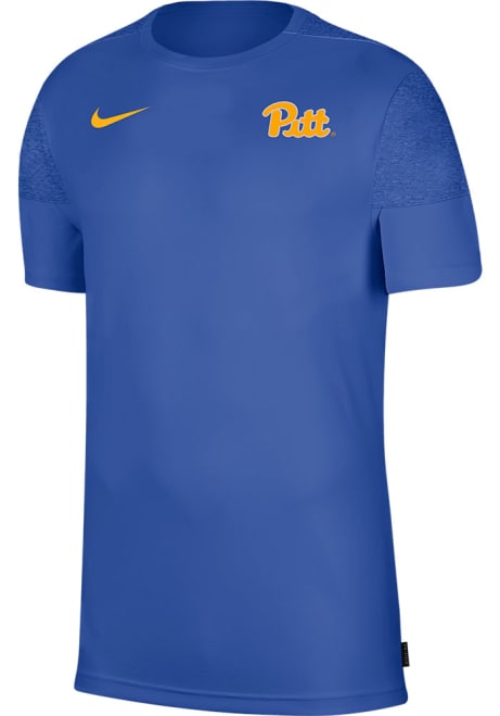 Pitt Panthers Blue Nike Coach Team Issue Short Sleeve T Shirt