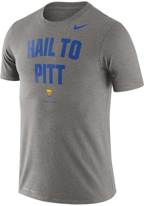 Pitt Panthers Grey Nike Phrase Short Sleeve T Shirt