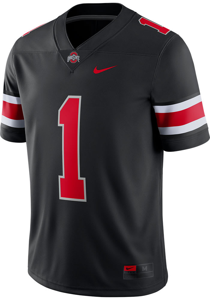 Nike Mens BLACK Ohio State Buckeyes Game Alternate Jersey