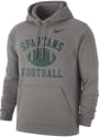 Michigan State Spartans Nike Club Football Hooded Sweatshirt - Grey