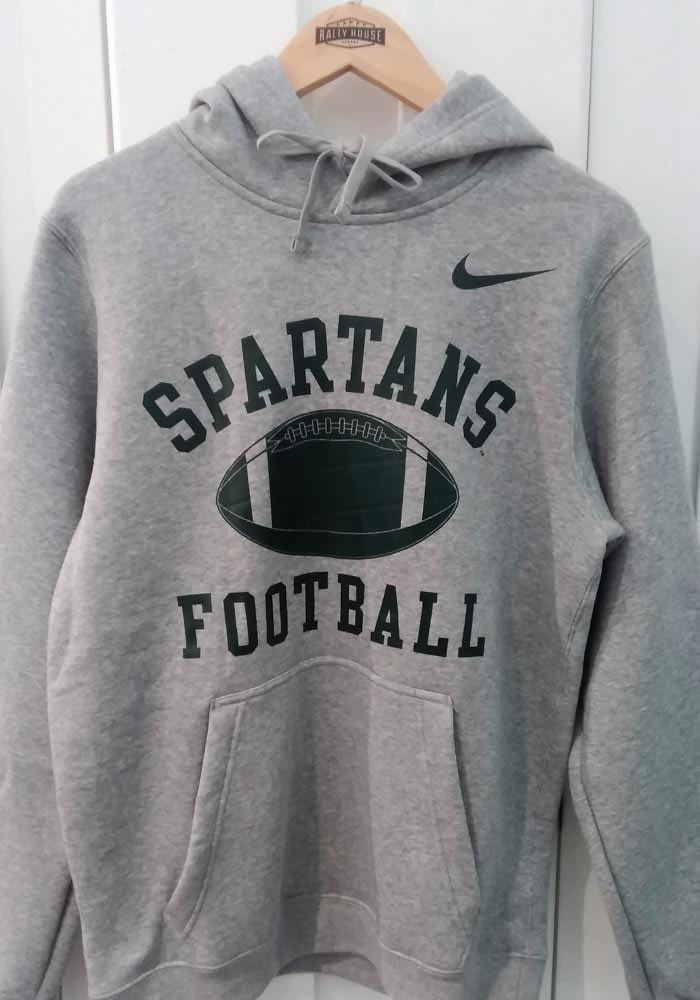 Nike Michigan State Spartans Mens Club Football Hoodie - GREY