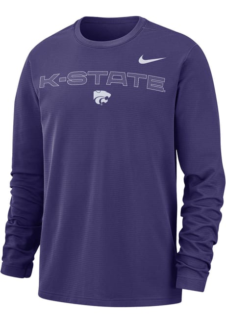 Mens K-State Wildcats Purple Nike Team Issue Sideline Tee