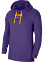 LSU Tigers Nike Sideline Top Hooded Sweatshirt - Purple