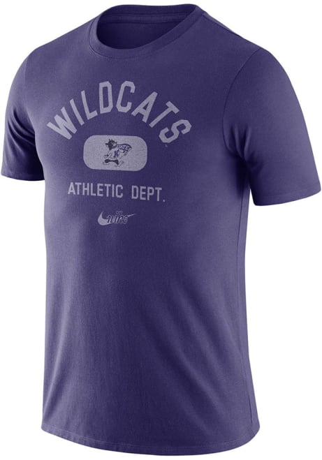 K-State Wildcats Purple Nike Old School Arch Short Sleeve Fashion T Shirt