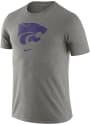 K-State Wildcats Nike Essential Logo T Shirt - Grey