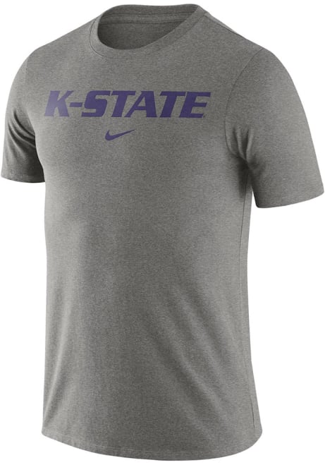 K-State Wildcats Grey Nike Essential Wordmark Short Sleeve T Shirt