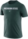 Michigan State Spartans Nike Essential Wordmark T Shirt - Green