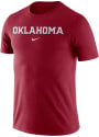 Oklahoma Sooners Nike Essential Wordmark T Shirt - Crimson