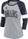 Dallas Cowboys Womens Nike Football Pride T-Shirt - Grey