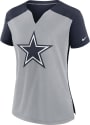 Dallas Cowboys Womens Nike Primetime T-Shirt - Grey