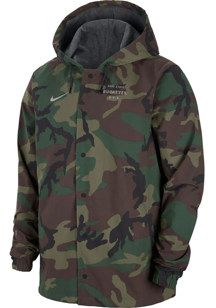 Nike Mens OLIVE Ohio State Buckeyes Military Lightweight Graphic
