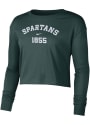 Michigan State Spartans Womens Nike Crop T-Shirt - Green
