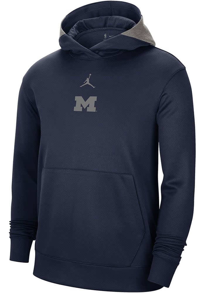 Nike Michigan Wolverines Sweatshirt Blue factory Dri-fit Pullover Hoodie Men Size 3XL