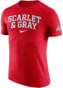 Ohio State Buckeyes Nike Triblend Slogan Fashion T Shirt - Red