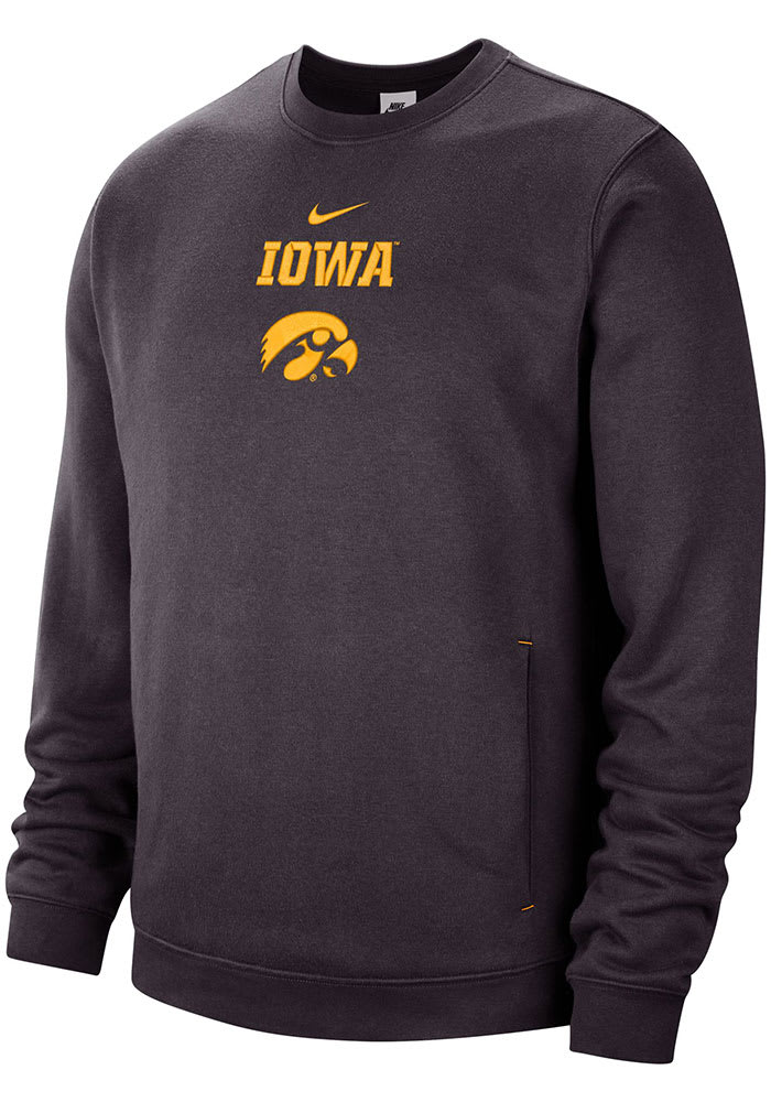 Nike Iowa Hawkeyes Long Sleeve Crewneck Sweatshirt Men’s Large good Charcoal Grey