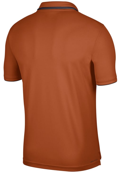 Nike Texas Longhorns Mens Burnt Orange Collegiate DriFIT Short Sleeve Polo