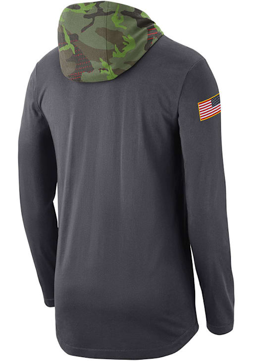 Nike Michigan State Spartans Mens Grey Military Long Sleeve Hoodie