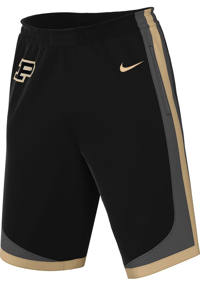 Mens Purdue Boilermakers Black Nike Dri FIT Replica Road Shorts