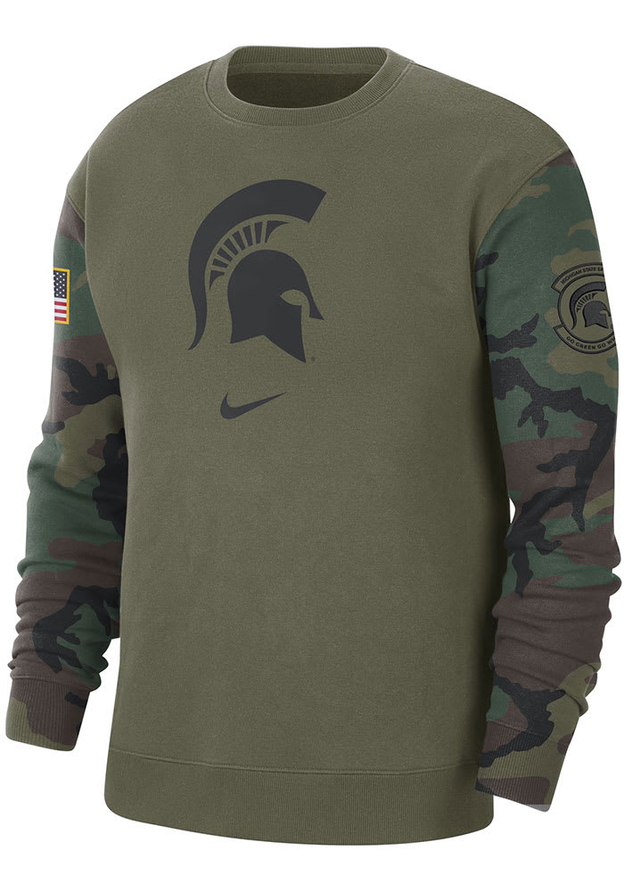 Nike Michigan store State Spartans USA Camo Sweater Mens Medium