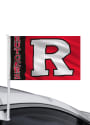 Rutgers Scarlet Knights 11x16 Red Silk Screen Car Flag - Red