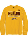Main image for Ryan Kusler Mens Gold Western Michigan Broncos NIL Stacked Box Long Sleeve Player T Shirt